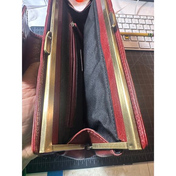 Cole Haan Cognac leather vintage purse clutch - Picture 6 of 11